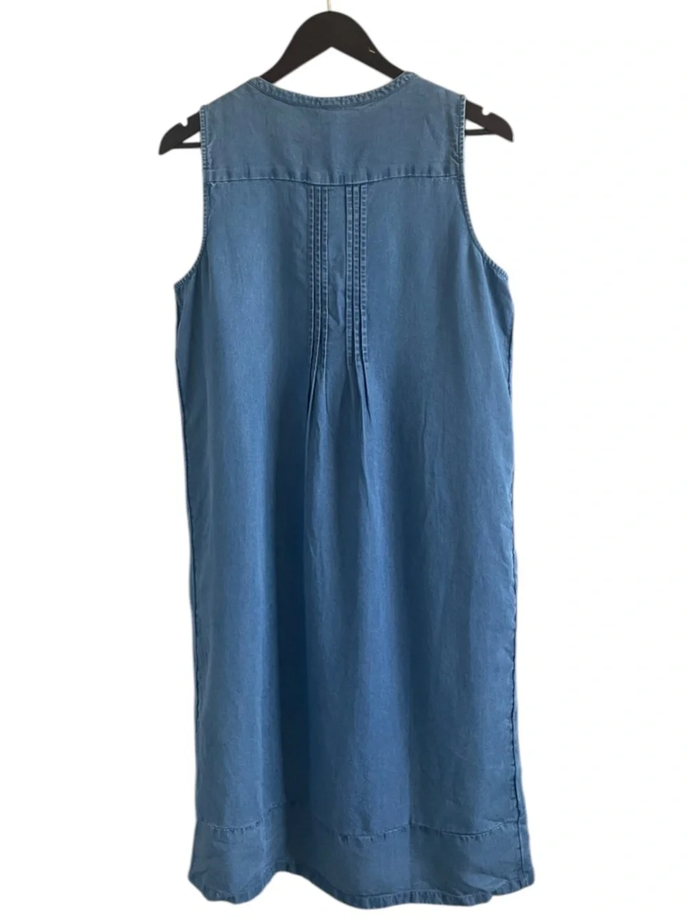 NWT Coldwater Creek Floria TENCEL Dress Sleeveless Pintuck Button Front Small - Picture 4 of 10